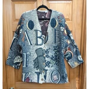 Vintage Alphabet Coat Women's XL Made in USA Dollman Jacket Heavy Warm